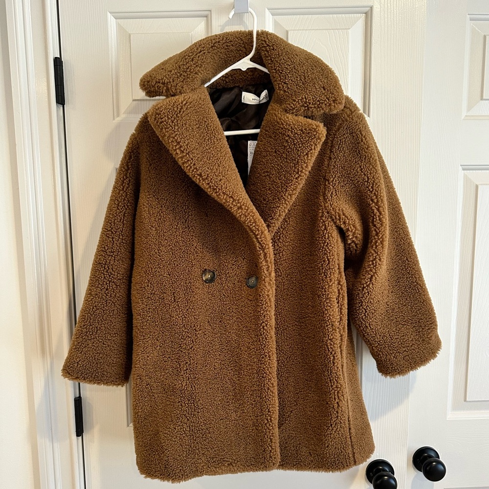 NWT Mango teddy fleece coat